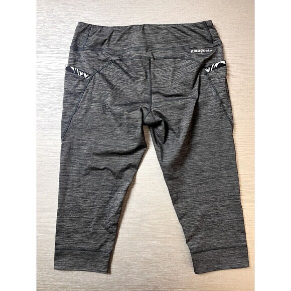 Patagonia Womens Size Small Diversifly Capris Cropped Tights Drawstring Gray - Picture 4 of 5